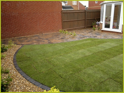 Rear Garden Completed By Redditch Based Landscape Gardeners : Advanscape : Landscaping Redditch Studley Bromsgrove Alvechurch